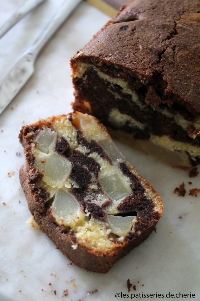 marbré creme de marrons et poires
