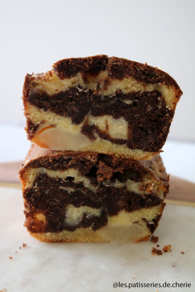 gateau marbré crème de marrons poires